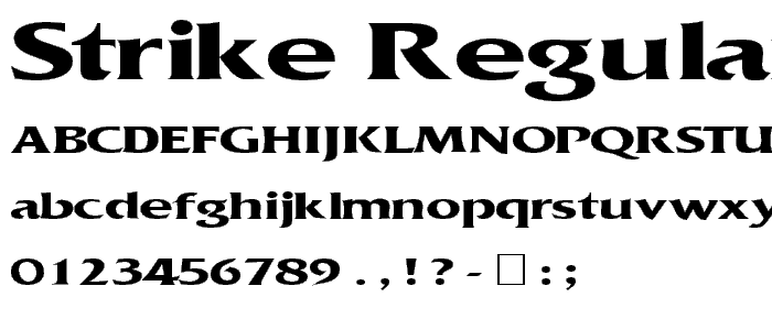 STRIKE Regular font